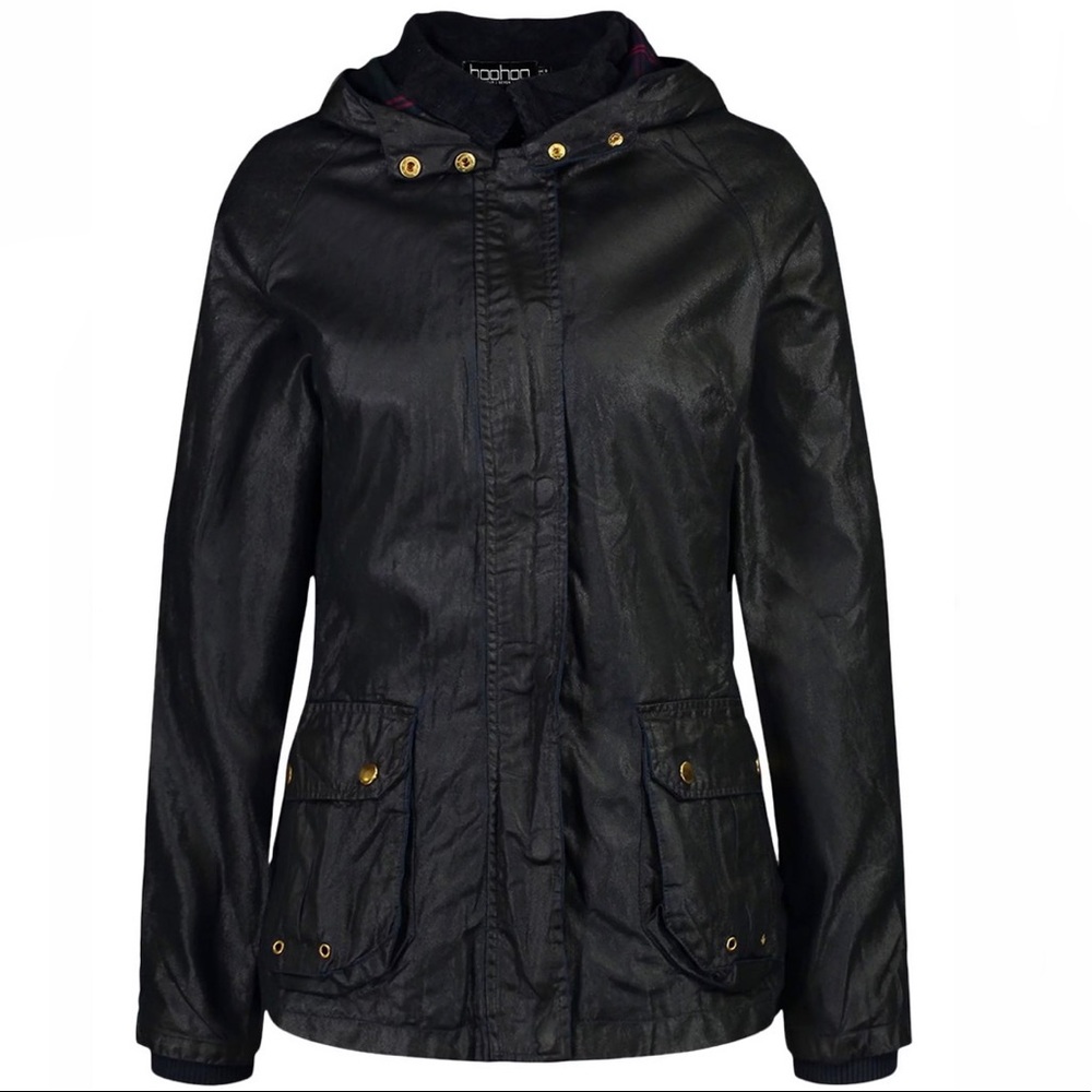 Boohoo Wax Button Through Casual Jacket